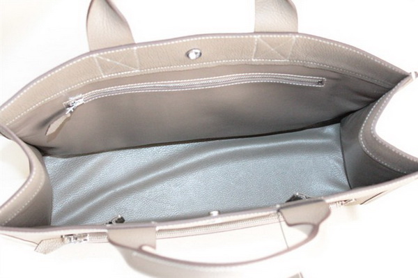 Replica Hermes Cowhide Cabag Weekender Bag Grey 6008 On Sale - Click Image to Close